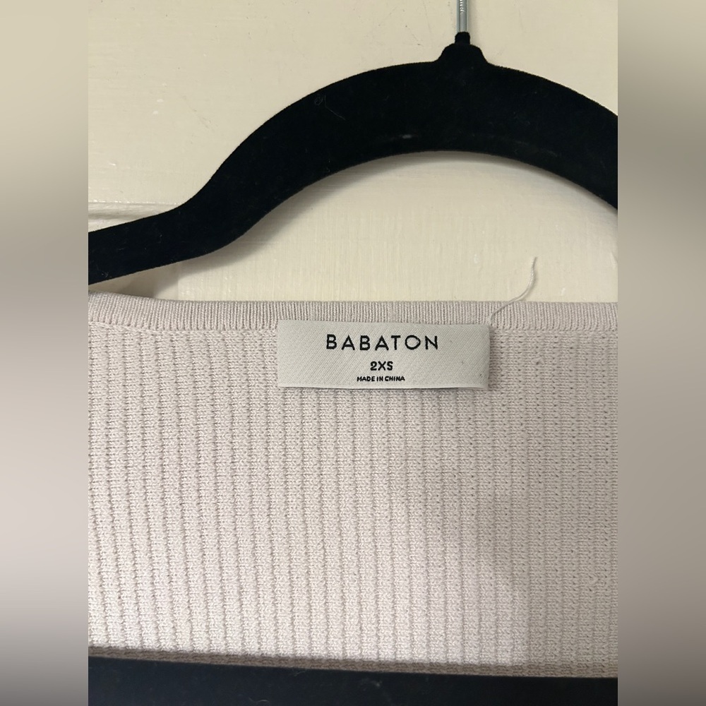 Aritzia Babaton Sculpt Knit Sweetheart Long sleeve Size XXS - Picture 6 of 10